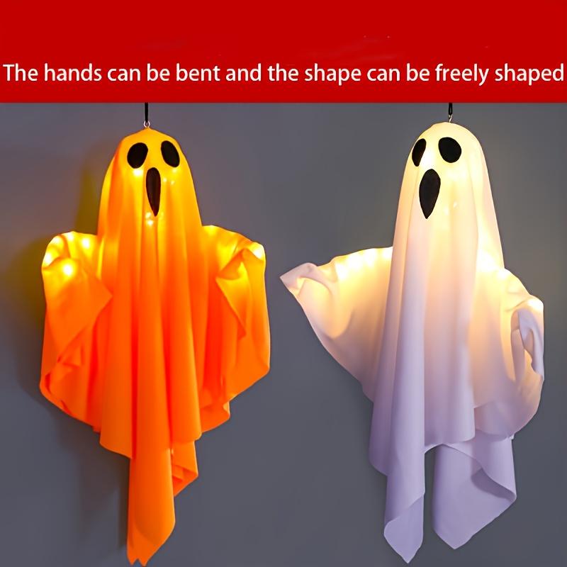 Halloween LED Ghost Light, DIY Hanging Decoration with Adjustable Lamp Arm, Party Decoration, Garden Halloween Props, Outdoor Decoration