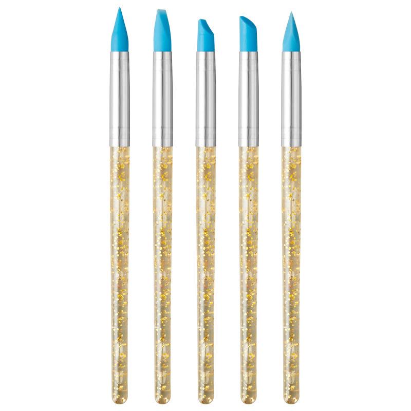 Silicone Brush & Detail Tool Set: 5-Piece Anti-Fingerprint Polymer Clay Set