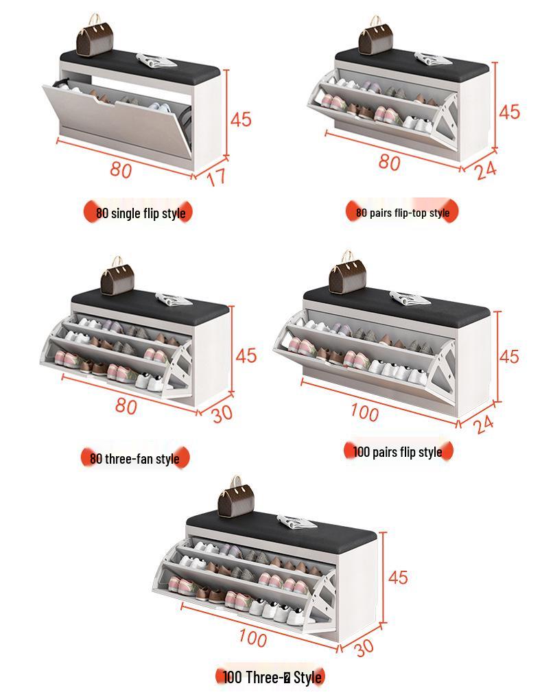 Flip-Top Shoe Cabinet & Bench: Multi-Functional Entryway Shoe Storage and Sofa Stool