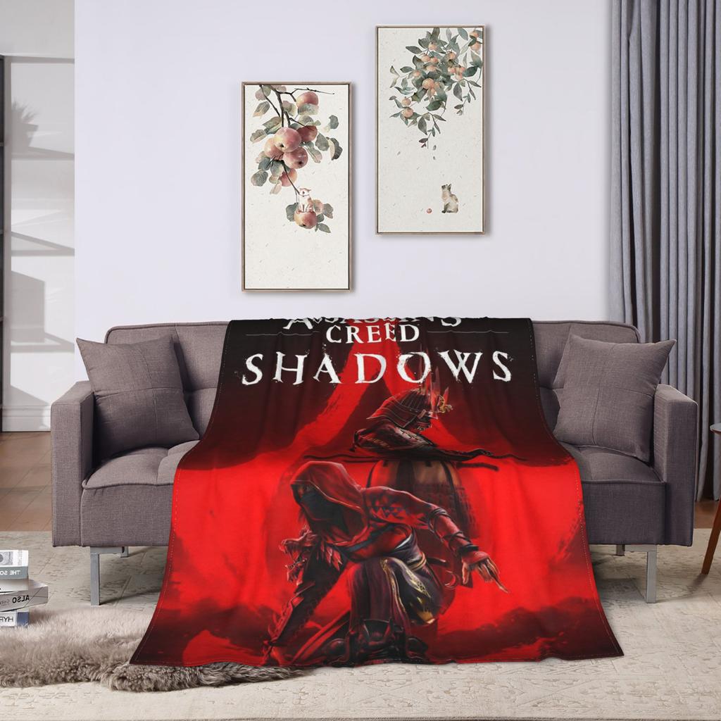 Assassins Creed Shadows  Blanket Quality Soft Warm  Throw Blanket Winter Boy Girl Couch Chair Sofa Bed Fluffy Bedspread