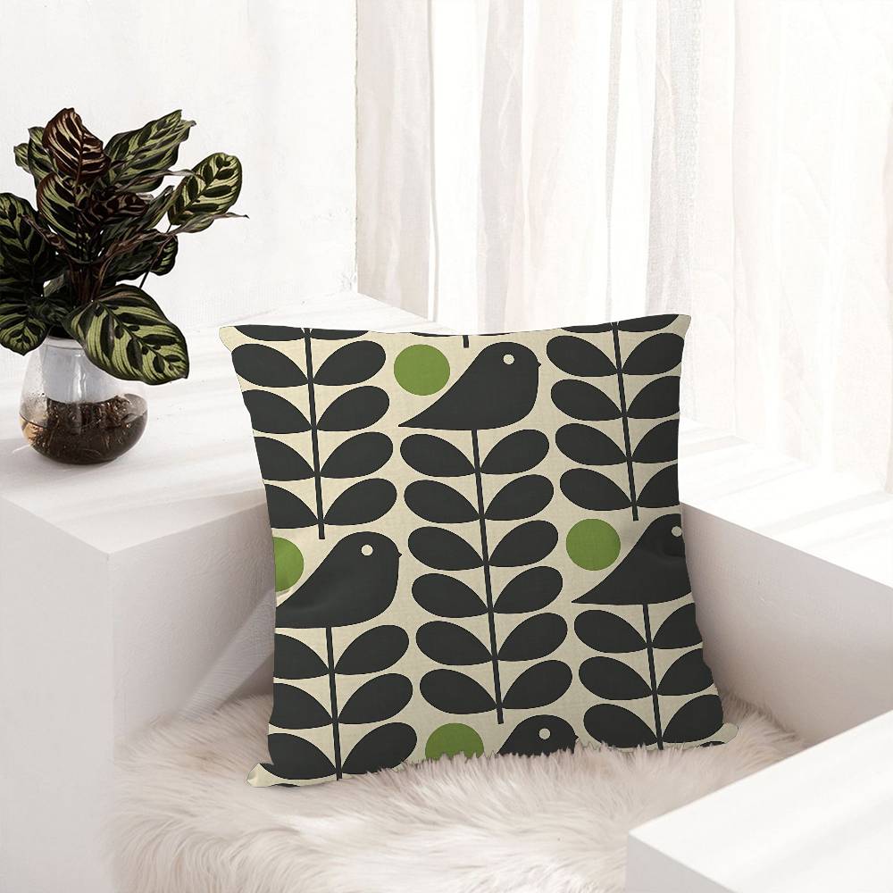 Orla Kiely Foglia Fiore Cuscino Copricuscino Federa Soggiorno Divano Arredamento Casa