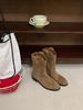 Versatile Casual Round Head Thick Heel Easy To Wear Western Boots 2025 Spring and Autumn Retro Three-color Rear Zipper Solid Color Medium Boots