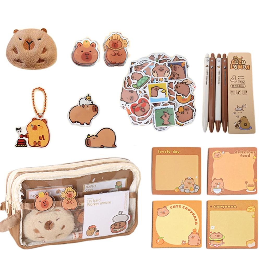 Pencil Case Cartoon Capybara Pen Bag Large Capacity Pencil Pouch Lovely Pencil Bag Gel Pen School Office Supplies