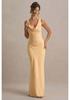 Robe Longue Elegante Satinée Coupe Ajustée Sirène Dos Nu 2025
