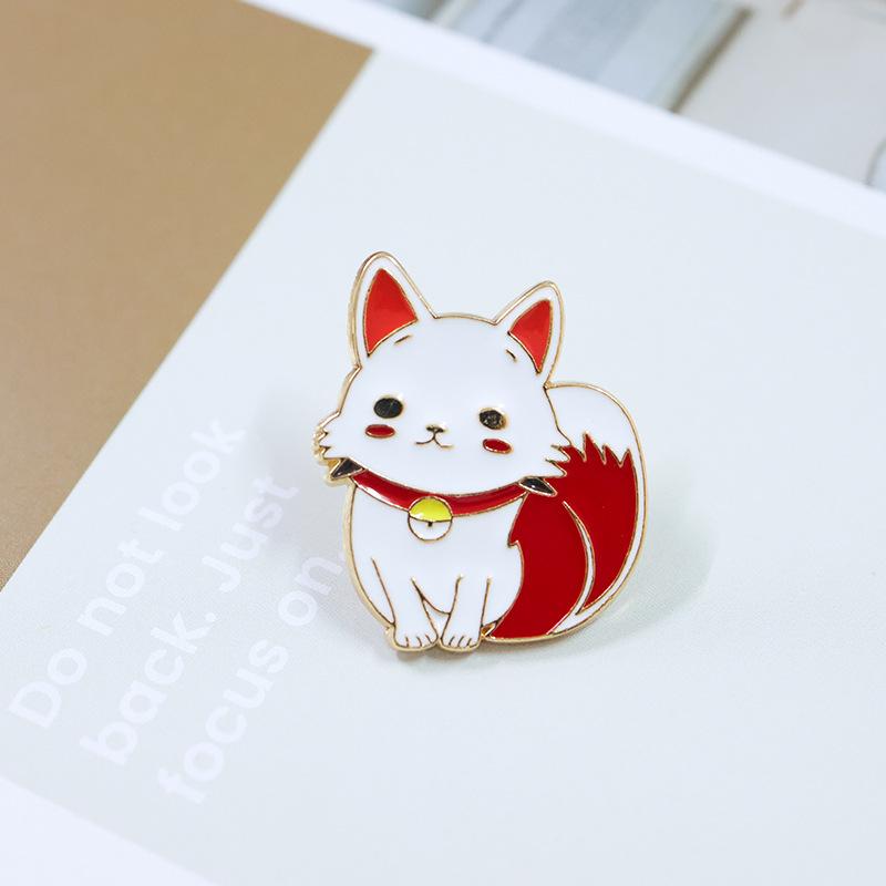 Fish Fox Strawberry Enamel Pin Lovely Brooch Cartoons Badge For Bags Jeans Hoodies Denim Lapel Pin Jewelry Kids Best Gift