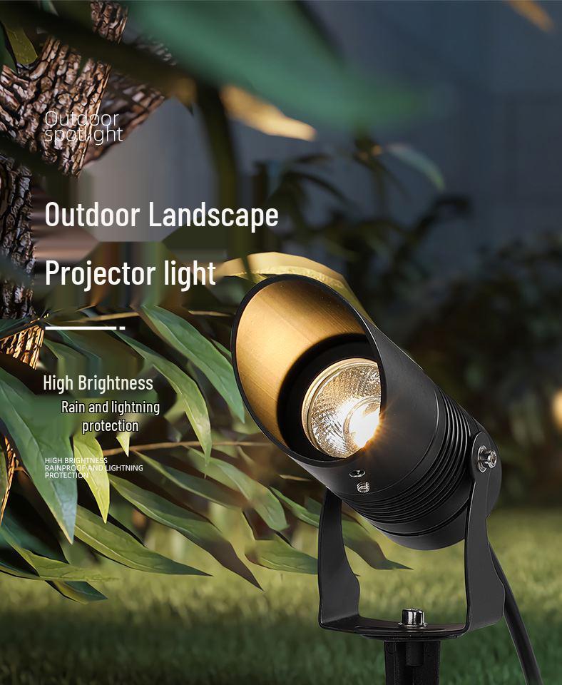 Waterproof LED Landscape Spotlights for Outdoor Trees and Garden Decoration with Ground Spike