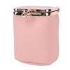 Étui à rouge à lèvres en cuir avec miroir Fermeture métallique Pochette de maquillage Mini étui cosmétique de voyage pour femmes Porte-cartes de crédit Cadeau