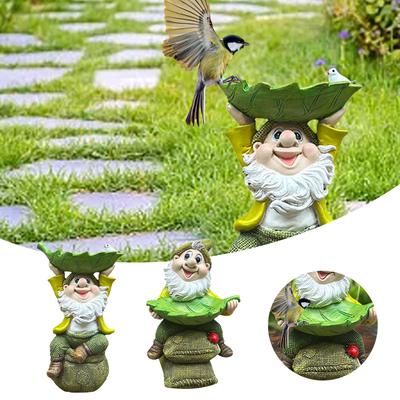 Funny Garden Accessories Gnome Statue Ornament Outdoor Resin Crafts Ornament For Garden Sculpture Table Decor Decoratio