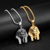 2023 Vintage Egyptian Pharaoh Sphinx Pendant, Men's Titanium Steel Necklace