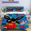 3Pcs Bing'S Colorful Adventure Bedding Set Quilt Cover Pillowcase Home Christmas Xmas Halloween Gift 1 Duvet Cover 2 Pillowcase M928635