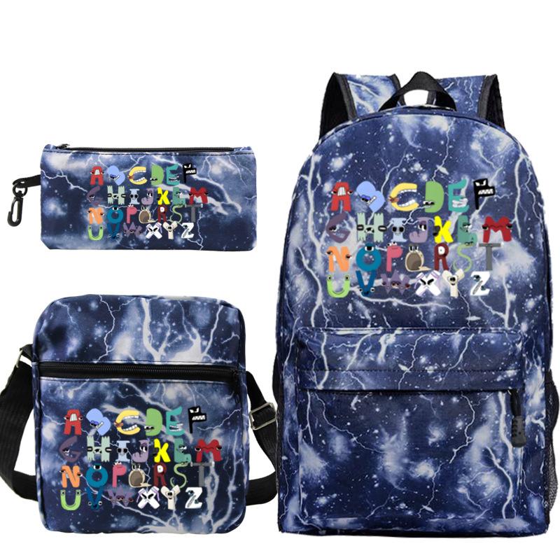 Game Alphabet Lore Alphabet Legend School Bag Backpack Shoulder Bag Pencil Case