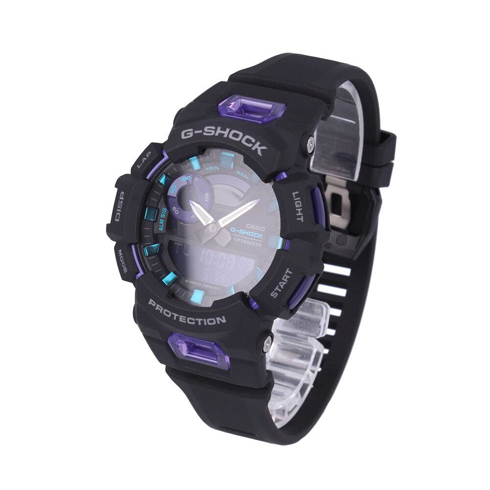 

CASIO Водонепроницаемые Bluetooth Спортивные G-SHOCK GBA-900-1A6 Мужские Часы, Аналогово-цифровые, Черные/Фиолетовые