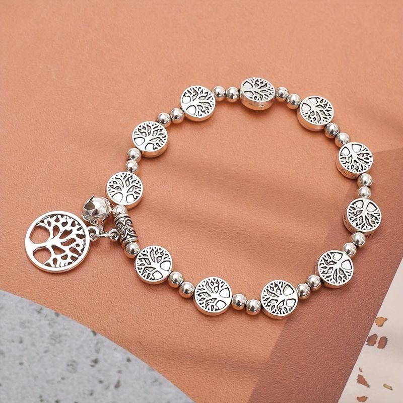 

Vintage Bracelet For Women Stunning Tree Of Life Link Bracelet Couples Elegant Birthday Party Gift Handcrafted Jewelry