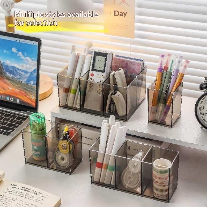 Makeup Brush Storage Box Makeup Brush Holder Organizer Clear Cosmetic Brushes Container Storage 1/2/3 Slots For Vanity