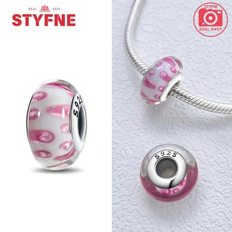 Copper Colorful Flower Series Murano Glass Beads Luxury Charm Fit Original Braceletdiy Fine Jewelry Gift For Women