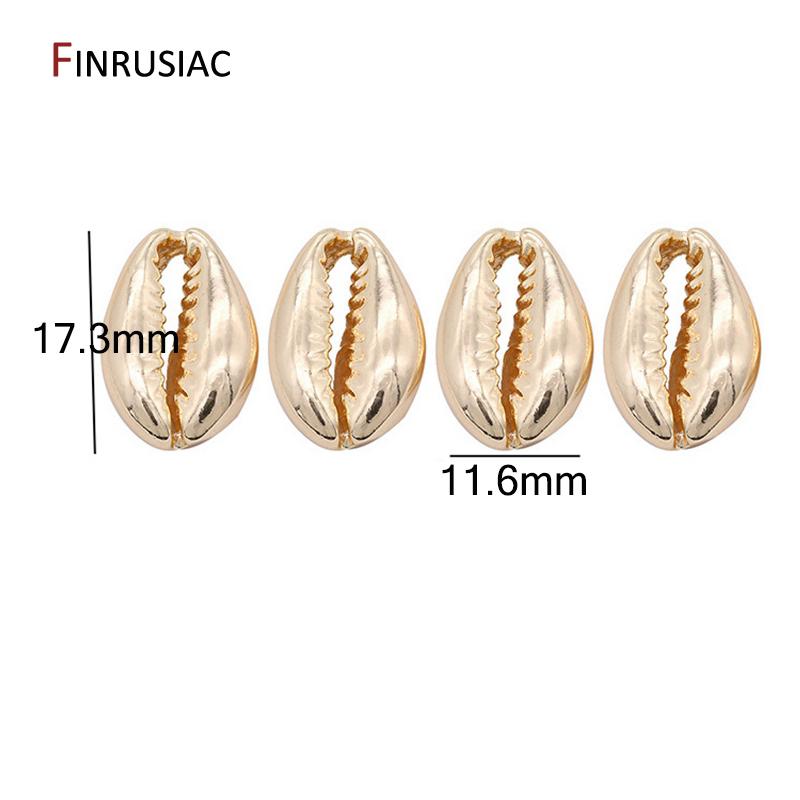 

New Design High Quality Brass Metal 14K Gold Plated Sea Shell Beads For DIY Jewelry Making Accessories 1 piece