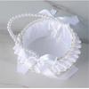 Decorative Pearls Embellished Storage Basket With Golden Edges for Wedding Reception Party Decorations