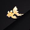 Tropfen Brosche Gold Colorfish Brosche Temperament Mantel Pin Mantel Kleidung Zubehör