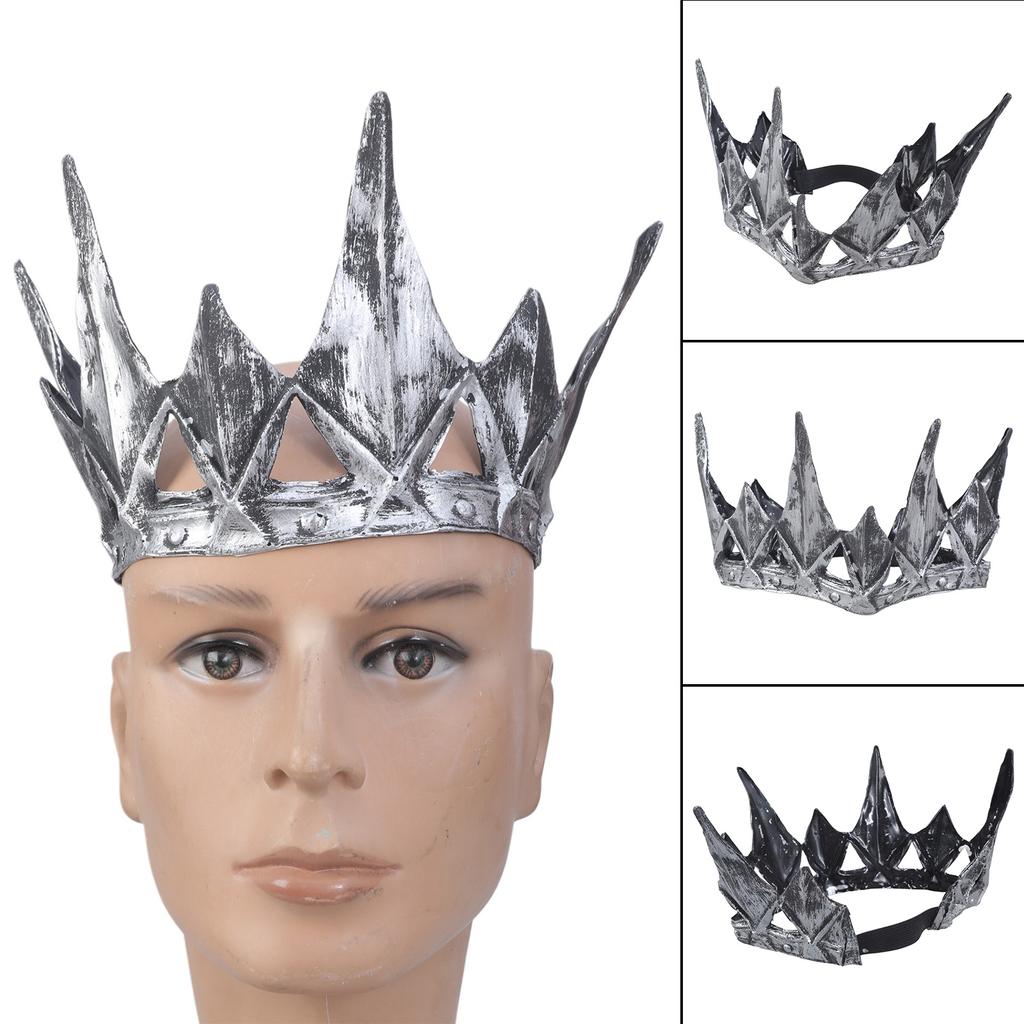 Medieval Old-fashioned Vintage Crown for Men Fashionable for Parties and Festivals Vintage King Crown Headdress Crown