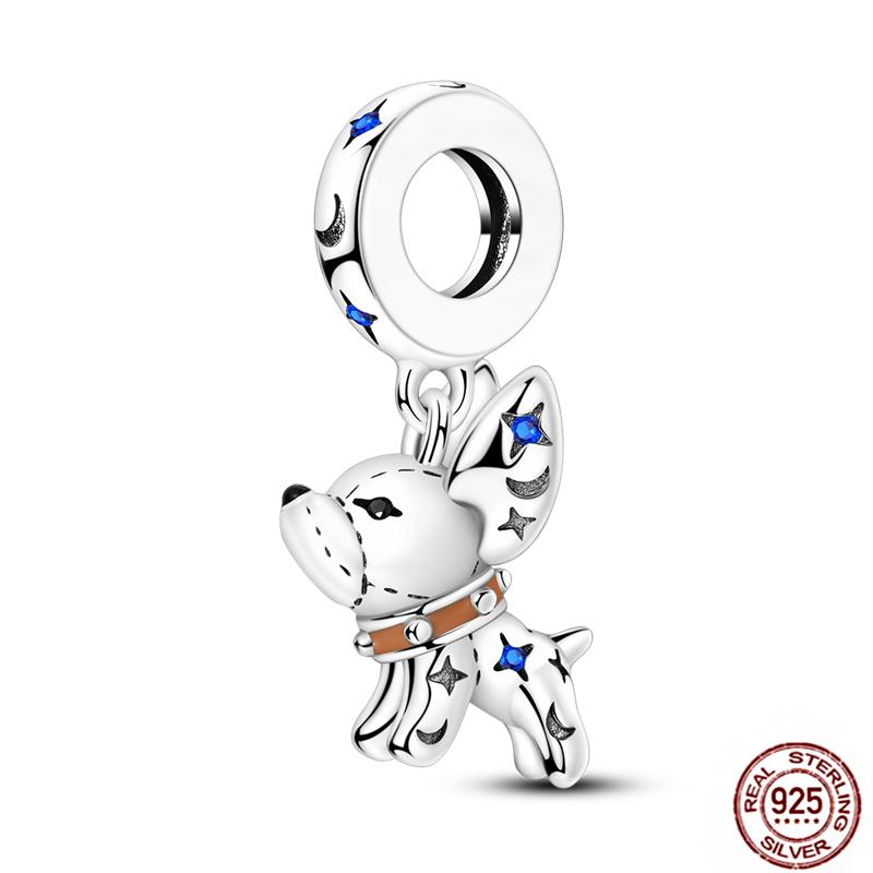Charms Plata Copper Colorful Butterfly Bow Cute Cat Dog Fit Original Foot Bracelet Pendant Diy Beads Jewelry Makeup