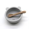 Infant Tableware: Free Name Printing on Bowls plus Spoons Silicone Fabric Personalized Gifts designed for Boys plus Girls