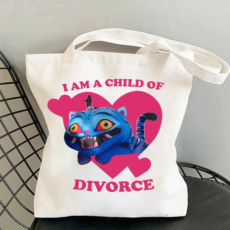 New Kpop Demon Hunters Black White Canvas Bag Saja Boys Anime Print Tote Bag Girls Trendy Lightweight Shoulder Bag