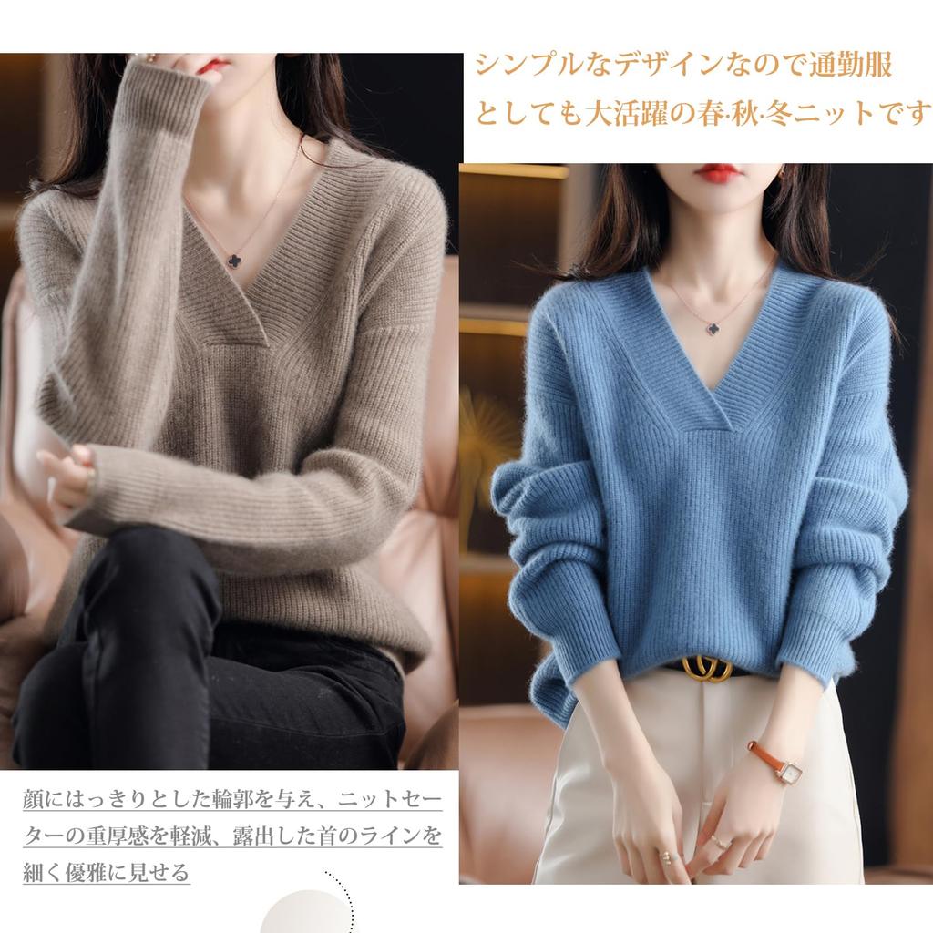 NONELECEDOLE Knit Long Solid Loose Slimming Plus Sizes Perfect for Everyday Winter Women's Sweater, V-Neck, Sleeve, Color, Fit, Pullover, Fashionable,