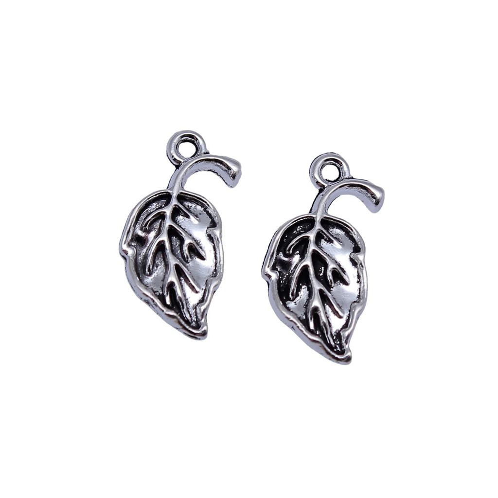 Filigree Leaf Charms Antique Alloy Pendants For Nature Inspired Jewelry