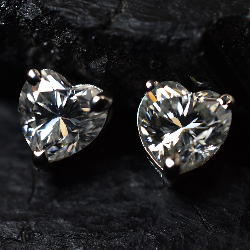 Perfect Heart Earring Pair 11 Ct CERTIFIED Synthetic White Moissanite Free Gift MY.ER-22-NS