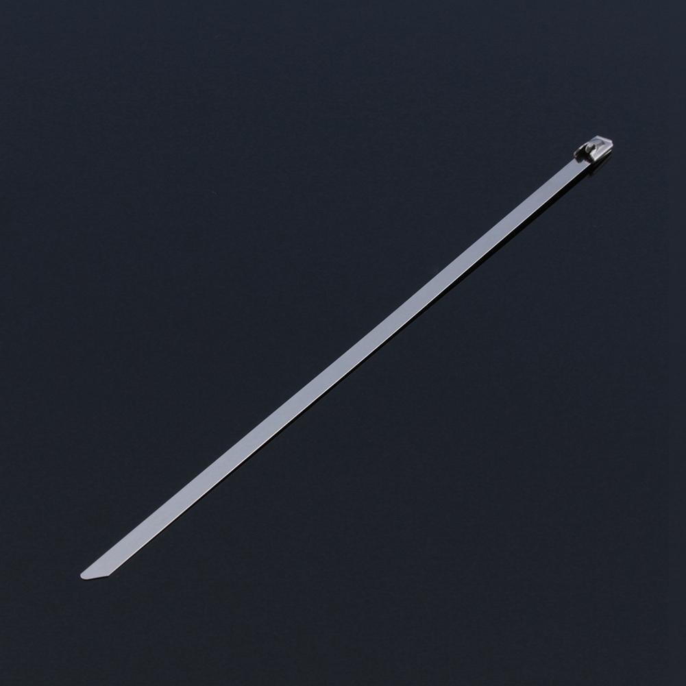 8 Zoll selbstverriegelnde Kabelbinder mit Edelstahlbeschichtung, Metallkabelbinder SS304 für extreme Temperaturen, korrosionsbeständig und einfach zu montieren