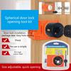 4Pcs Adjustable Door Lock Drilling Kit Featuring Reinforced Plastic Guide for Easy Installation Standard Size