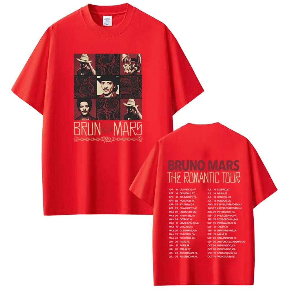 

Rapper Bruno Mars The RoUnisextic Tour Printed Tshirt Unisex Women Fashion Tshirt Short Sleeve Cotton Hiphop Tshirts Fan Gifts 4XL