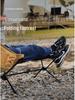 Portable Outdoor Moon Chair with Breathable Mesh Backrest – Folding Chair for Fishing, Art, and Beach Picnics