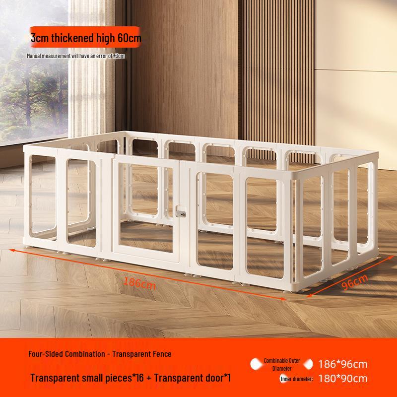 60CM High Transparent Indoor Dog Fence - Flexible Barrier for Small Pets