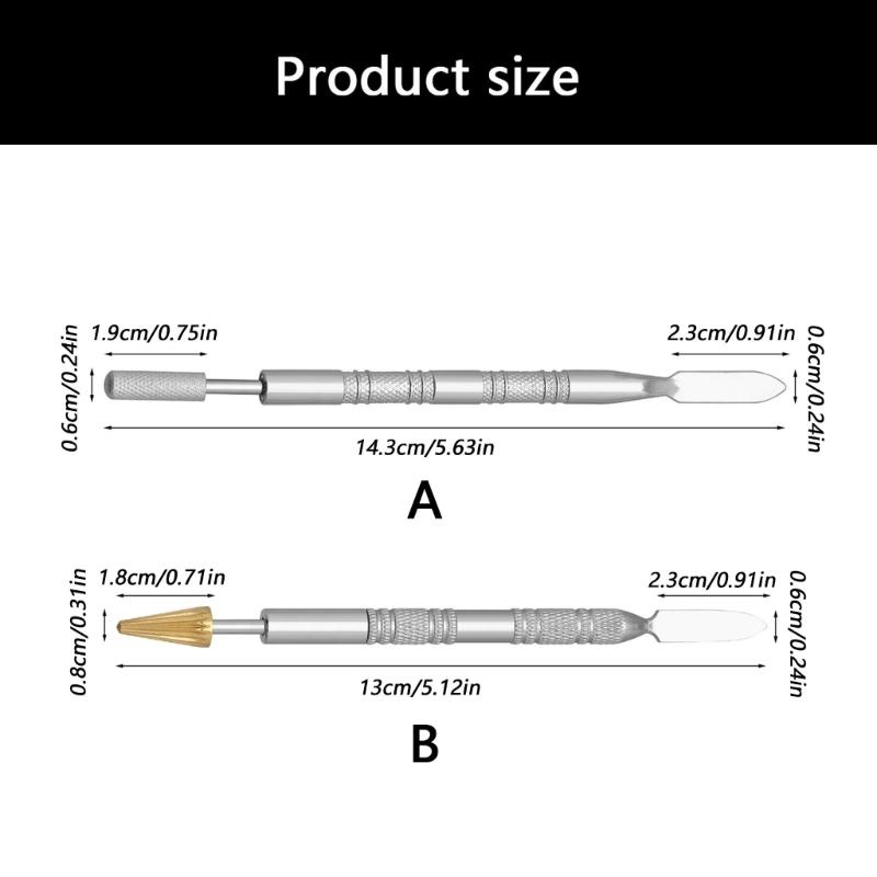 Portable Double Head Pen for Leather Edges Oiling Stainless Steel Craft Accessory for Artisanal and Hobbyists