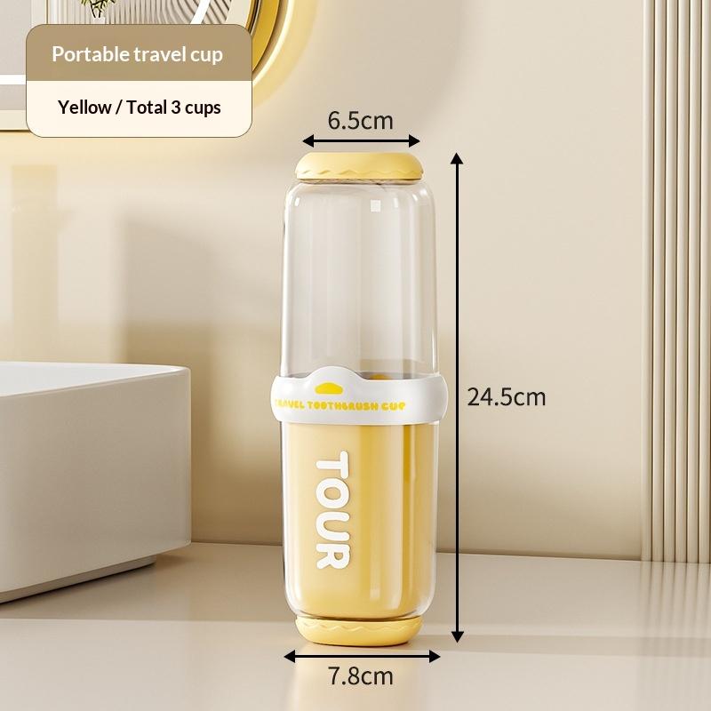 Portable Wash Cup Toothbrush Cup Mouthwash Cup Toothbrush Household Set Tooth Cylinder Toothbrush Toothpaste Storage Box