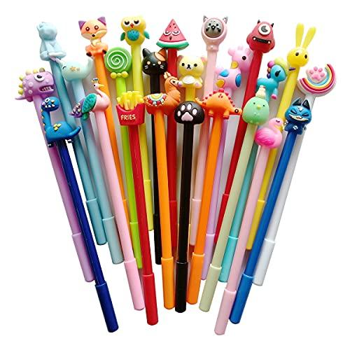 Sencoo Niedliche Cartoon Radierbare Schwarze Gel-Tinte Stifte, Niedliche Stifte für Geburtstagsgeschenke, Schulpreise, Schülergeschenke, Kinderstifte, Zufälliger Stil
