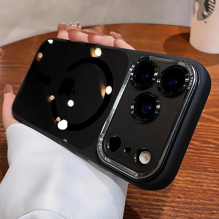 Transparent for Magsafe Phone Case for iPhone 17 Pro Max Air 16 15 14 13 12 11 Plus Compatible Orange 17 Air Hard Acrylic Cover