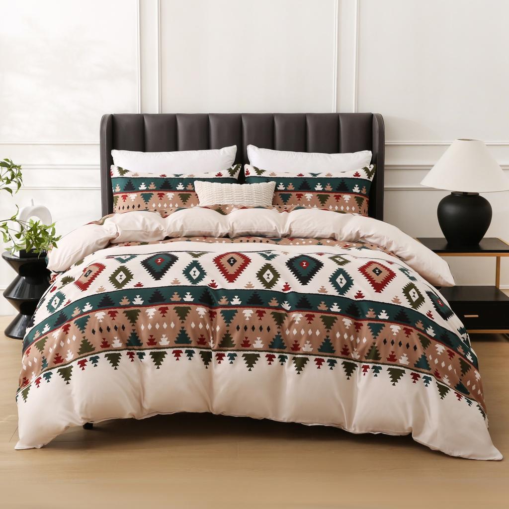 Christmas Series Three-Piece Bedding Digital Printing Christmas Letter Quilt Set
