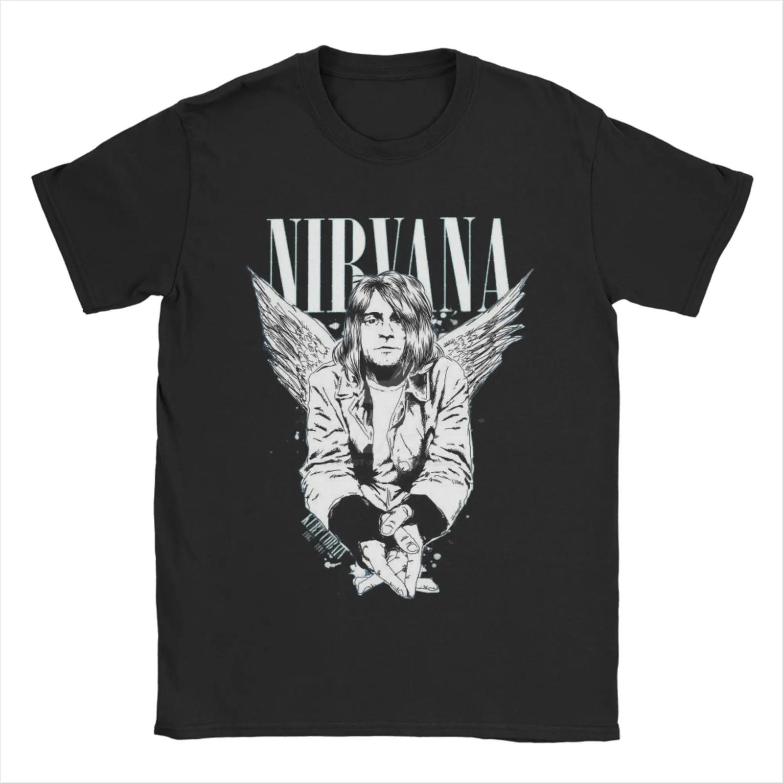 Nirvana Grunge Гранж Группа Футболка с принтом Уличная одежда Винтаж Y2K Мужская [S-6XL] L