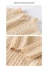 High-Neck Slim Fit Cashmere Knit Top: Elegant Solid Color Base Layer