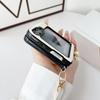 Leather Finger Ring Stand 3pcs Folding Case For Samsung Galaxy Z Flip6 Flip5 Flip4 Flip3 Crossybody Lanyard Shockproof Matte Slim Phone Cover