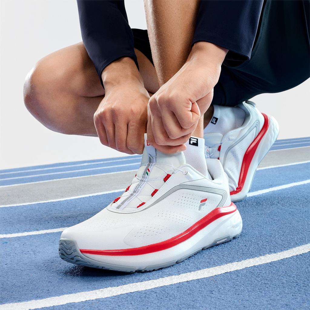 New FILA BOA NUVOLE 2 Breathable Low Top Running Shoes Men's Outstanding White A12M421105FBA