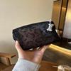 Black Mesh Hello Kitty Makeup Bag Portable Cosmetic Pouch Durable Organizer For Travel