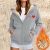 Women's Fashion Casual Sweatshirt Loose Zipper Cardigan Long Sleeve Hooded Jacket