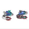 Dragon and Phoenix Chengxiang Enamel Color Ring Men's and Women's Rings Retro Style Guochao Personality High-end Domineering Handicraft Opening