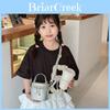 Stylish Mini Crossbody Bag For Kids Versatile Pu Material Breathable Design Perfect For Preschoolers In Black White Pink Blue Silver And Khaki