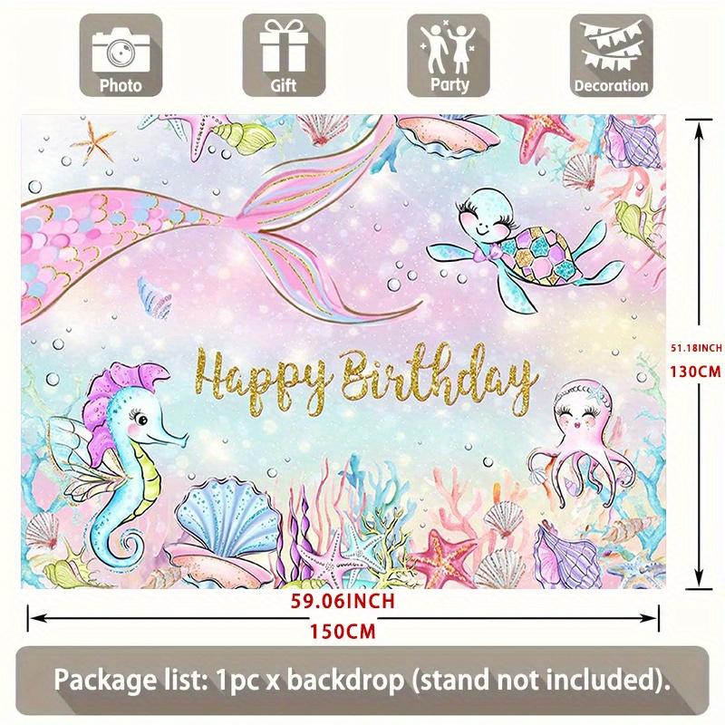 Under The Sea Birthday Backdrop 1pc - Wall Hanging Decor