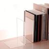 Transparent Acrylic Bookends: Modern L-Shaped Desk Bookends for Organizing Your Space