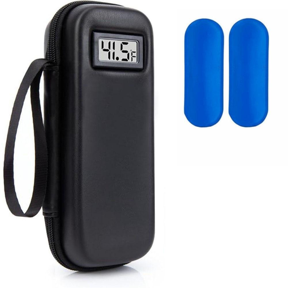 

Travel Case Waterproof Thermal Insulated Refrigerated Medicine Organizer Bag with Thermometer Display Insulin Cooler